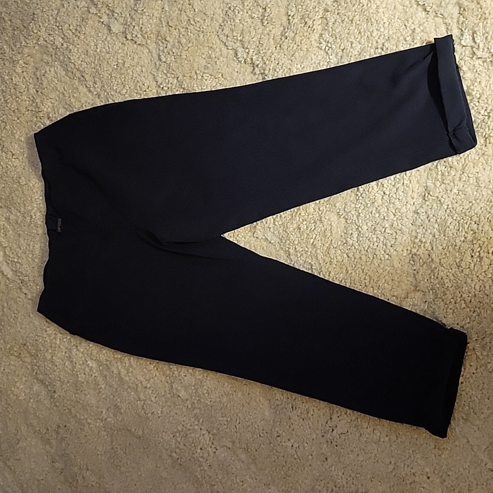 J. JILL WEAREVER COLLECTION navy blue stretch roll cuff pants 2 pockets LP EUC …